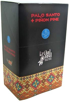 Tribal Soul Spiritual Incense Sticks Gift Box with Ceramic Holder for 12 Packs (Palo Santo Pinon)