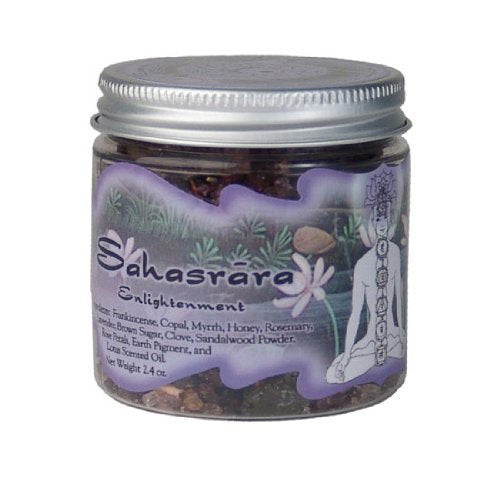 Prabhuji's Gifts Sahasrara Chakra Enlightenment Ramakrishnananda Resin Incense 2.4 Oz Jar