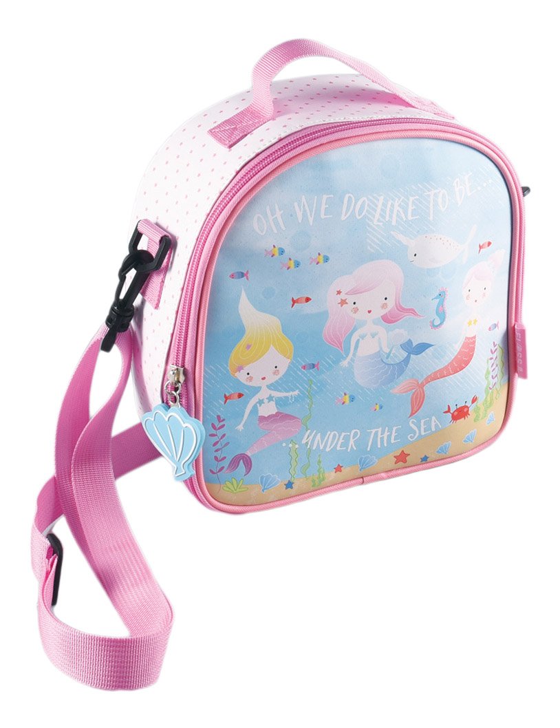 Mermaid Under the Sea 8.5 Inch Insulated Lunch Bag with Detachable Strap