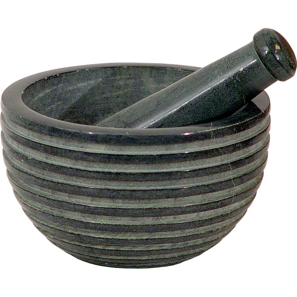 The New Age Source Soapstone Mortar & Pestle Zen Grey Each