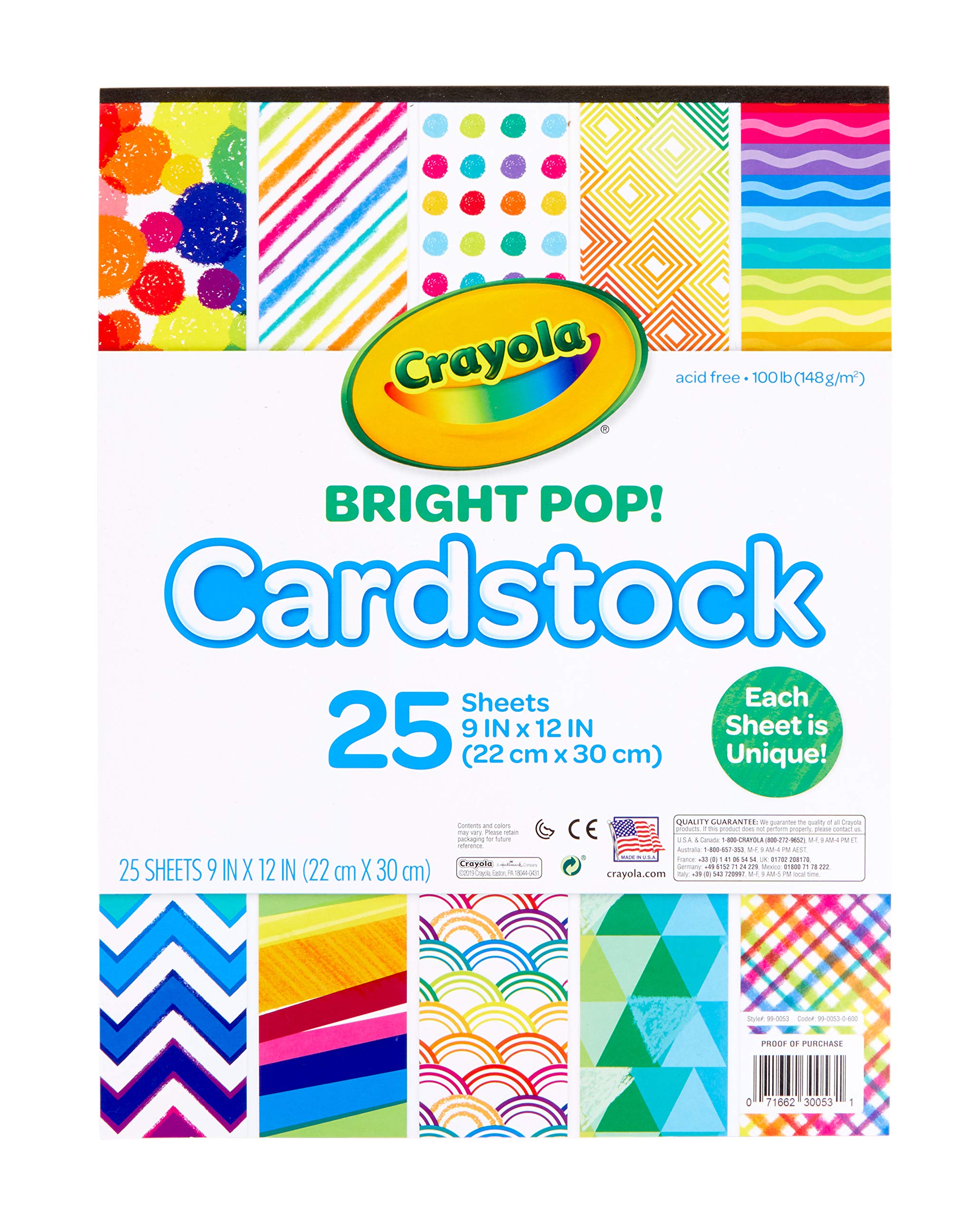 Crayola Cardstock Paper, Colored Cardstock, 25 Count