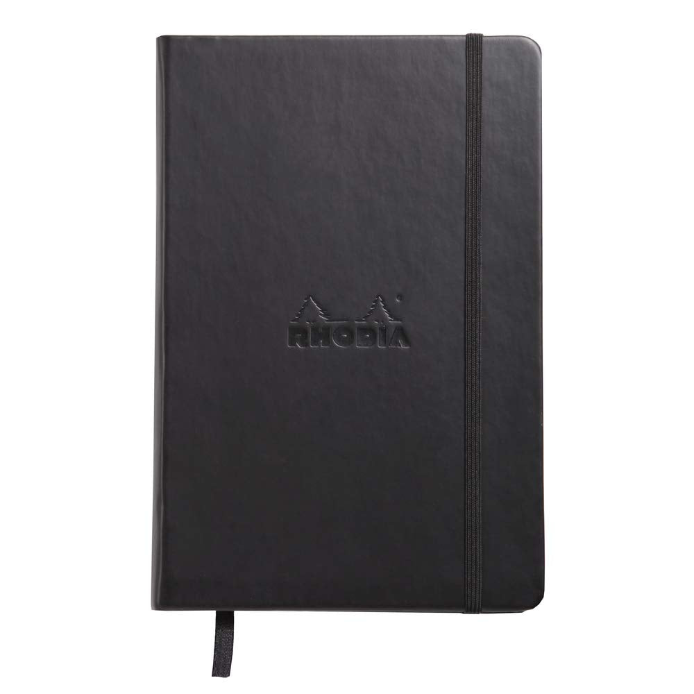 Rhodia Webnotebook Webbies - Dot grid 96 sheets - 5 1/2 x 8 1/4 - Black cover