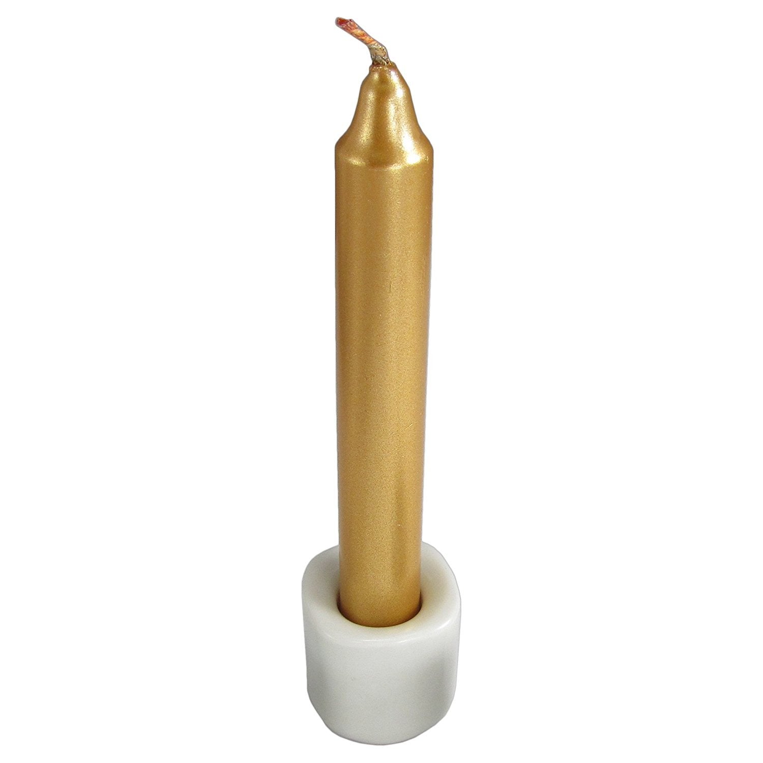 AzureGreen White Ceramic Chime Candle Holder